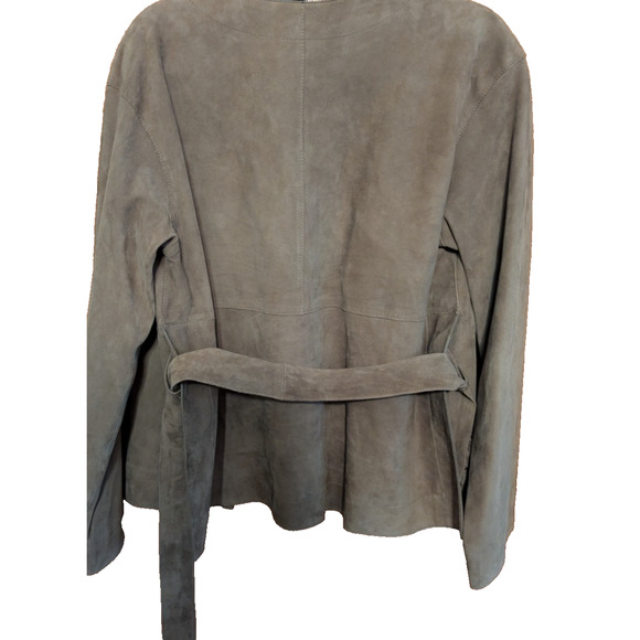VINCE Suede Jacket Women's SMALL Open Front Suede Jacket with belt tie EUC - Picture 3 of 7